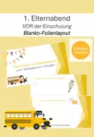 Vorschau - Präsentationen/Tafelbilder - 1. Elternabend VOR der Einschulung (Blankovorlage) - Deckblatt
