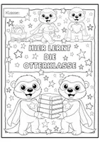 Vorschau - Mal- und Bastelvorlagen - Kooperatives Poster Otterklasse - Seite 1