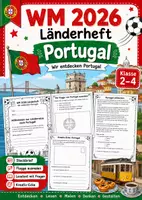 Vorschau - Arbeitsblätter - Fußball WM 2026 | Portugal | Unterrichtsmaterial, Ausmalen, Quiz, Lesetext und Kreatives - Deckblatt