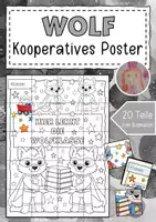 Vorschau - Mal- und Bastelvorlagen - Kooperatives Poster Wolfklasse - Deckblatt