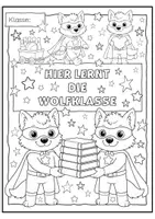 Vorschau - Mal- und Bastelvorlagen - Kooperatives Poster Wolfklasse - Seite 1