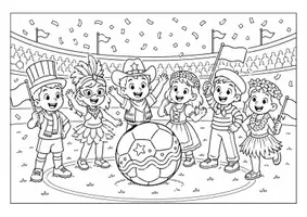 Vorschau - Mal- und Bastelvorlagen - Fußball-WM 2026 – Ausmalbilder für die Grundschule (Klasse 1–4) - Seite 2
