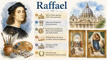 Vorschau - Arbeitsblätter - Arbeitsblätter zum Thema "Raffael" + Lösung & MP3 + Infografik - Seite 3