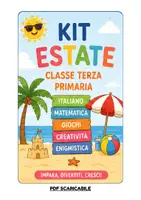 anteprima - Esercizi - Kit compiti per le vacanze - Terza Primaria - Pagina di copertina