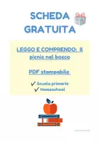 anteprima - Esercizi - Il picnic nel bosco: Leggo e Comprendo - Pagina di copertina
