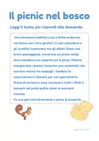 anteprima - Esercizi - Il picnic nel bosco: Leggo e Comprendo - Pagina 1
