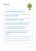 anteprima - Esercizi - Il picnic nel bosco: Leggo e Comprendo - Pagina 2
