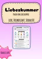 Vorschau - Arbeitsblätter - Liebeskummer - 5 Phasen von Liebeskummer + zuordnen - Deckblatt