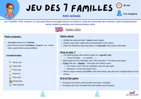 Aperçu - Jeux - 7 familles "Les animaux de l'Arctique" - Page 3