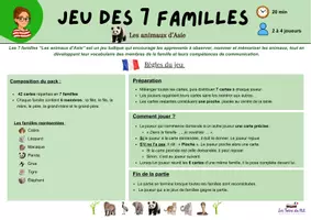 Aperçu - Jeux - 7 familles "Les animaux de l'Asie" - Page 2