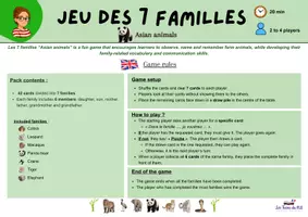 Aperçu - Jeux - 7 familles "Les animaux de l'Asie" - Page 3