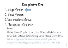 Vorschau - Poster - Das geheime Kind - XL Paket, Klassentiere - Seite 1