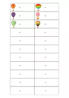 Voorbeeld - Kiesbord naamkaartjes luchtballon - Pagina 1