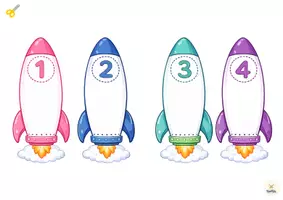 Vista previa - Juegos / Gamificación - Recurso montessori GRATUITO para aprender los NÚMEROS en INGLÉS del 1 al 10 | Space Rocket Mission! - página 2