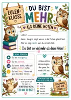 Vorschau - Anderer Materialtyp - Zeugnisbeilage „Du bist mehr als deine Noten“ – Eulenklasse | Weisheit, Neugier & wertschätzender Schulabschluss - Seite 2