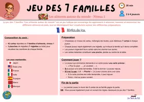 Aperçu - Jeux - 7 familles "Les aliments du monde" (niveau 1) - Page 2