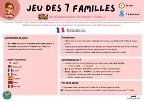 Aperçu - Jeux - 7 familles "Les aliments du monde" (niveau 2) - Page 2