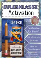 Vorschau - Anderer Materialtyp - Abschiedsgeschenk Eulenklasse Klassentier Eule - Deckblatt