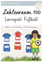 Vorschau - Spiele - Fußball: Puzzle (Zahlenraum 100) - Addition und Subtraktion - Deckblatt