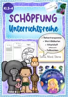 Vorschau - Unterrichtsreihen - Schöpfungsgeschichte: Unterrichtsreihe (Klasse 3-4) - Deckblatt