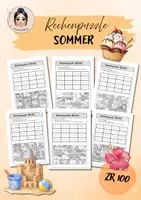 Vorschau - Arbeitsblätter - Rechenpuzzle Sommer ZR 100 - Deckblatt