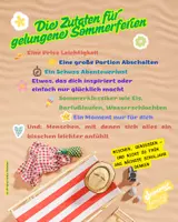 Vorschau - Anderer Materialtyp - Klassenposter - Die Zutaten für gelungene Sommerferien - Deckblatt