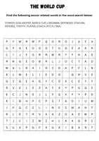 Vorschau - Arbeitsblätter - Word Search / Suchsel: Fußball und WM (Englisch) - Seite 1