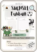 Vorschau - Arbeitsblätter - Suchsel Fußball 2.-6. Klasse WM 2026 Deutsch - Deckblatt
