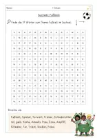 Vorschau - Arbeitsblätter - Suchsel Fußball 2.-6. Klasse WM 2026 Deutsch - Seite 1
