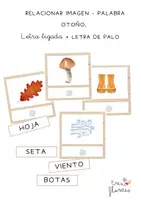 Vista previa - Tarjetas / Manipulativos - RELACIONAR IMAGEN-PALABRA. OTOÑO - Portada