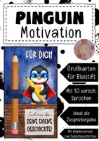 Vorschau - Anderer Materialtyp - Abschiedsgeschenk Pinguinklasse Klassentier Pinguin - Deckblatt