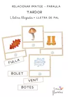 Vista previa - Tarjetas / Manipulativos - RELACIONAR IMATGE-PARAULA (TARDOR) - Portada