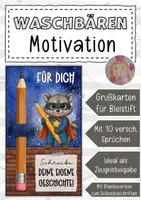 Vorschau - Anderer Materialtyp - Abschiedsgeschenk Waschbärklasse Klassentier Waschbär - Deckblatt