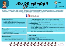 Aperçu - Apprentissages en autonomie - Pack 2 ressources : Mémory été & faune et flore marine - Page 3