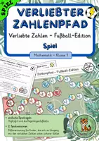 Vorschau - Spiele - Verliebter Zahlenpfad | Fußball-Edition - Würfelspiel mit verliebten Zahlen - Deckblatt