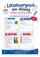 Vorschau - Arbeitsblätter - Lëtzebuergesch lesen üben – 4 Arbeitsblätter zum Leseverstehen mit Lösungen - Deckblatt
