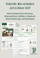 Vorschau - Unterrichtsreihen - Pubertät: Was verändert sich in dieser Zeit? Unterrichtsmaterial zu Hormonen, Körperwachstum, Gefühlen, Stimmbruch, Hautveränderungen und Entwicklung - Deckblatt