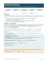 Vorschau - Arbeitsblätter - Arbeitsblatt Binomialverteilung Kl. 9/10 Gym - Seite 1