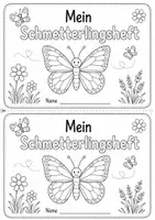 Vorschau - Arbeitsblätter - Miniheft A5 Schmetterling 1.Klasse - 2.Klasse - Seite 1
