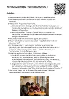 Vorschau - Aufgabenkarten - Feridun Zaimoglu "Gottesanrufung I" - Aufgaben und Lösungen - Seite 1