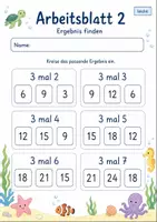 Vorschau - Arbeitsblätter - 3er Reihe Einmaleins | Mathematik Klasse 2 | 7 Arbeitsblätter als PDF - Seite 2