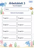 Vorschau - Arbeitsblätter - 6er Reihe Einmaleins | Mathematik Klasse 2 | 7 Arbeitsblätter als PDF - Seite 3