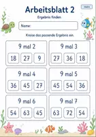 Vorschau - Arbeitsblätter - 9er Reihe Einmaleins | Mathematik Klasse 2 | 7 Arbeitsblätter als PDF - Seite 2