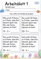 Vorschau - Arbeitsblätter - Verteilen Klasse 2 | Mathematik Klasse 2 | 7 Arbeitsblätter als PDF - Seite 1