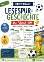 Vorschau - Arbeitsblätter - Fußball WM 2026 - Lesespurgeschichte - Deckblatt