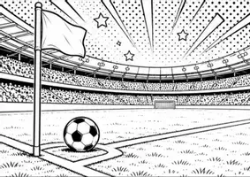 Vorschau - Mal- und Bastelvorlagen - Fußballbilder im Pop Art Stil - Seite 3