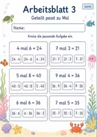 Vorschau - Arbeitsblätter - Umkehraufgaben Mal und Geteilt | Mathematik Klasse 2 | 7 Arbeitsblätter als PDF - Seite 3