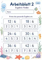 Vorschau - Arbeitsblätter - Geteilt durch 6 | Mathematik Klasse 2 | 7 Arbeitsblätter als PDF - Seite 2