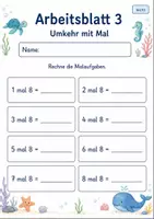 Vorschau - Arbeitsblätter - Geteilt durch 8 | Mathematik Klasse 2 | 7 Arbeitsblätter als PDF - Seite 3