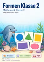 Vorschau - Arbeitsblätter - Formen Klasse 2 | Mathematik Klasse 2 | 7 Arbeitsblätter als PDF - Deckblatt
